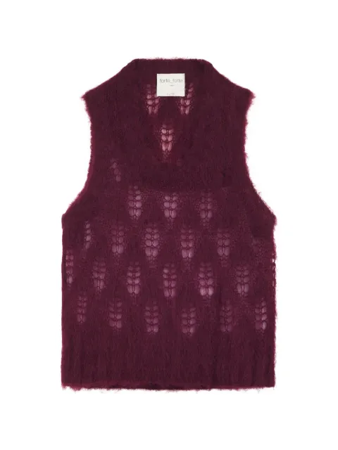 Forte Forte open-knit vest Red 14444F48M4015