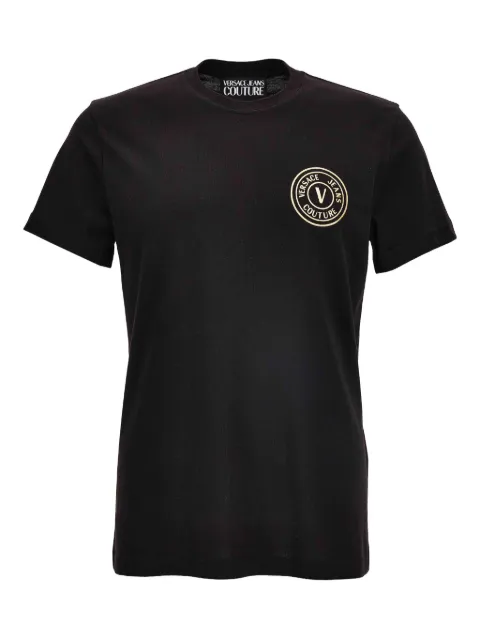 Versace Jeans Couture logo-plaque t-shirt Black 79GAHT00CJ00T