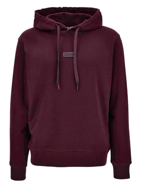 Versace Jeans Couture logo-plaque hoodie Purple 79GAIT07CF01T