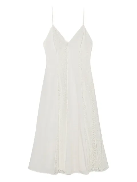 SIMKHAI Mina lace-insert midi dress White 3251147MT