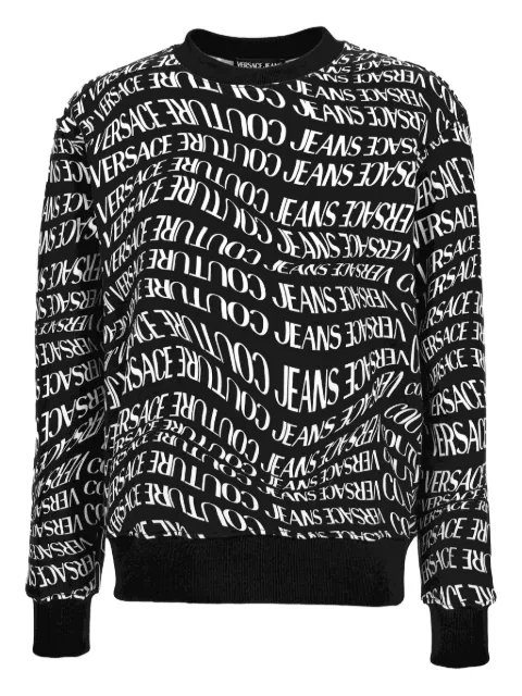 Versace Jeans Couture logo-print sweatshirt Black 79GAI3R0FS200