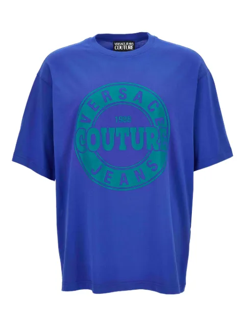 Versace Jeans Couture logo-print t-shirt Blue 79GAHE04CJ00E