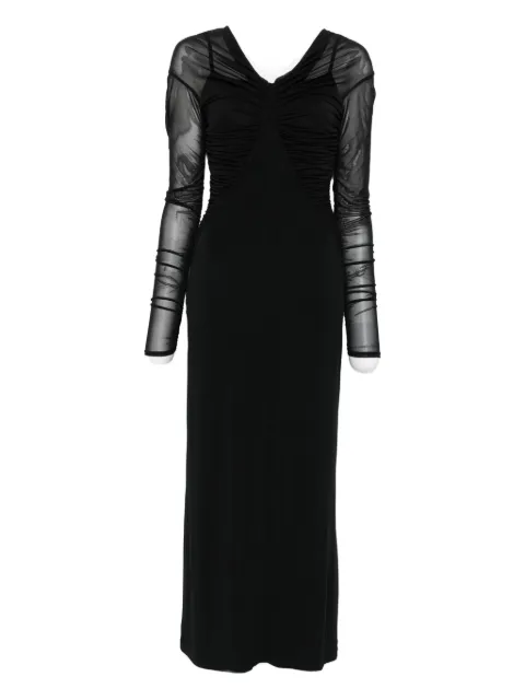 Max Mara off-shoulder draped dress Black 2521626098600