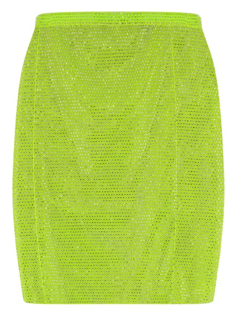 Santa Brands crystal-embellished mini skirt Green MINITRANSPARENTSKIRT