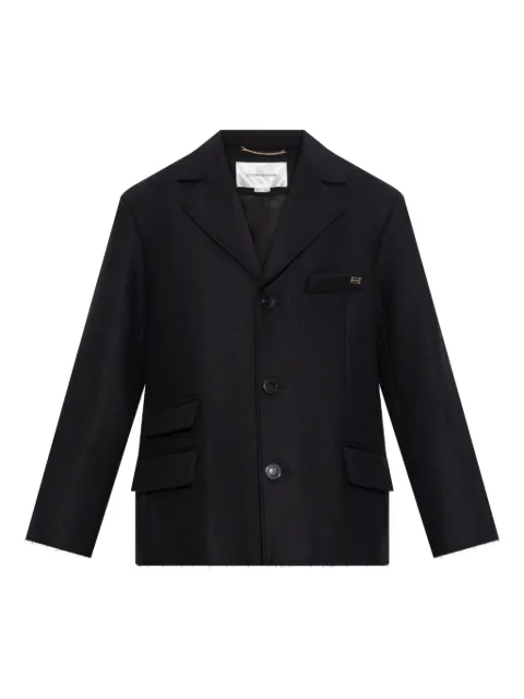 Victoria Beckham raw-cut blazer Black 1325WCT006438A