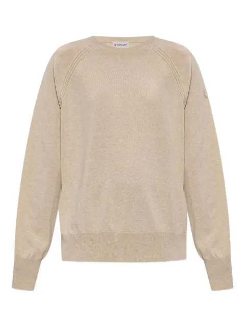 Moncler raglan-sleeve cashmere sweater Neutrals K20939C00008M1223
