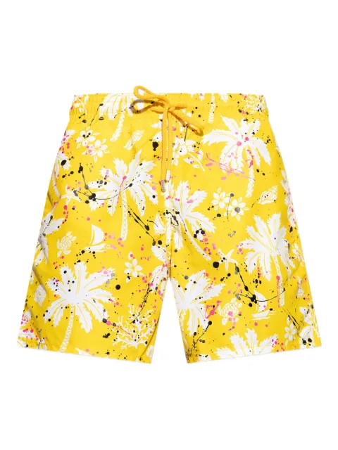 Palm Angels palm-tree swim shorts Yellow PMFD01AF25FAB0021801