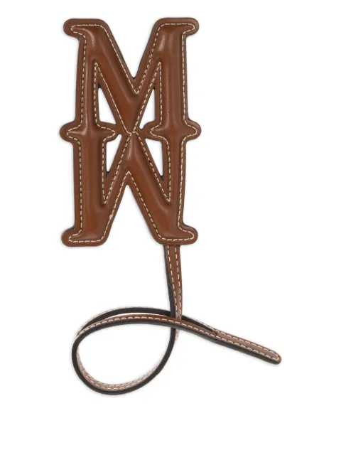 Max Mara logo leather charm Brown 2524726061600