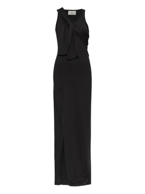 Coperni knot-detail side-split maxi dress Black COPJS162F5009