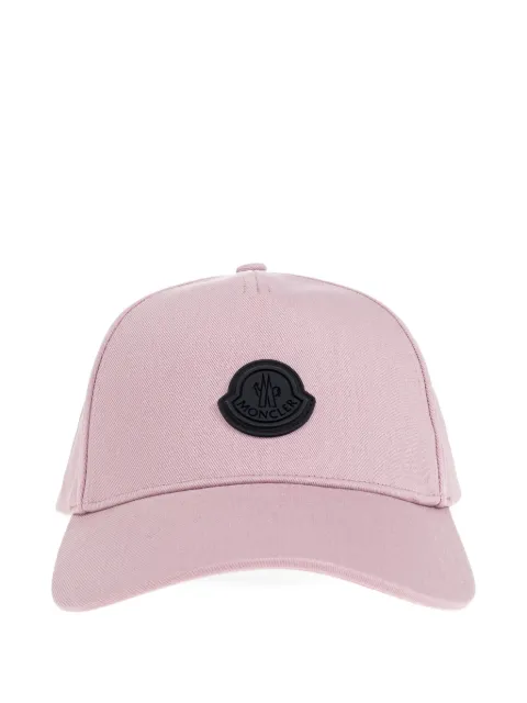 Moncler logo-patch cotton cap Pink L20933B000580U082