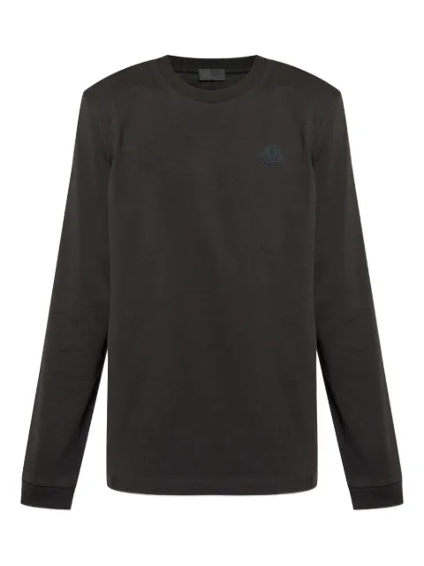 Moncler logo-patch long-sleeve T-shirt Black K20918D0000189AUG