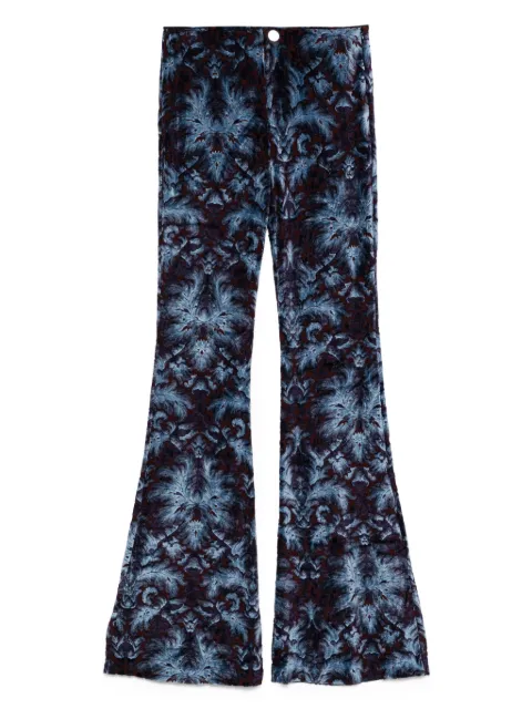 ETRO abstract-pattern trousers Blue WREA002699JJD10