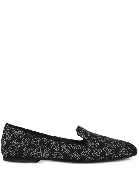 10 CORSO COMO embroidered-symbols loafers Black CCWOODSTOCKCLIPPER
