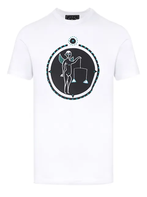 Swarovski Libra-print T-shirt White 10CCTSBILANCIA