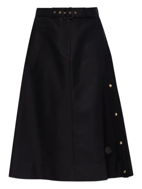 Moncler belted button-fastening midi skirt Black K20932D00011598PB