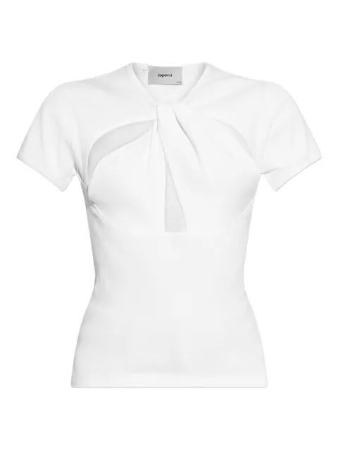Coperni twist-detail short-sleeve top White COPJS158F5012