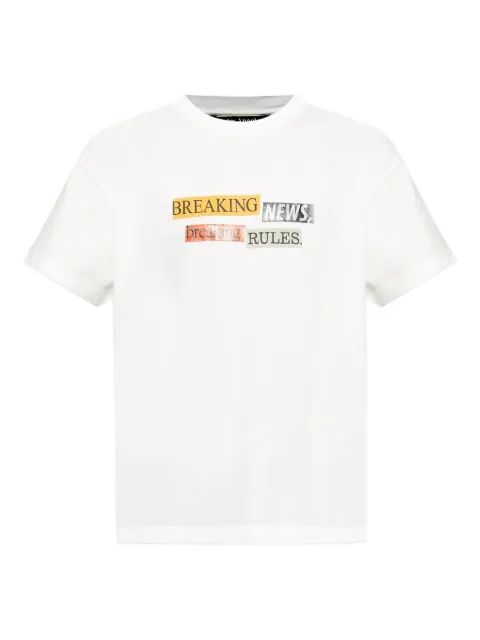 Palm Angels breaking news graphic t-shirt White PMAA109F25JER005