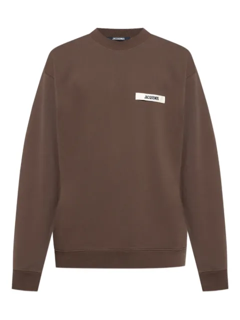 Jacquemus logo-patch sweatshirt Brown SSM00206AJ00126