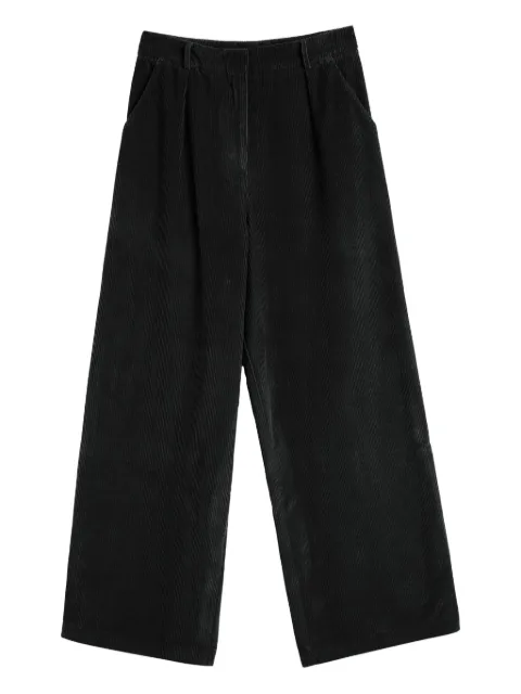 Chinti & Parker pleated corduroy trousers Black PAW2502BLACK