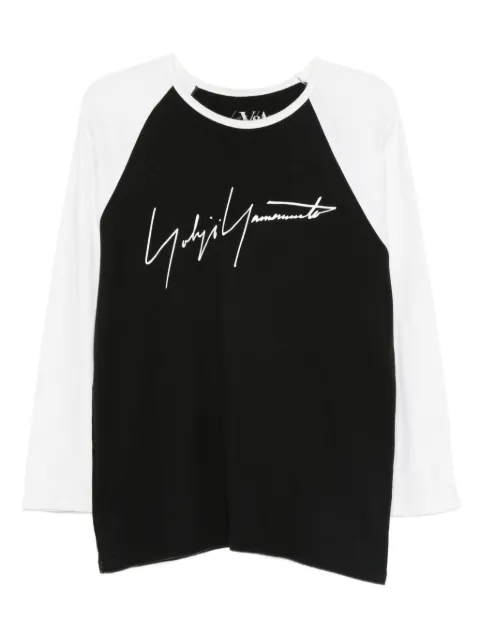 Yohji Yamamoto Pre-Owned 2000s raglan-sleeve baseball T-shirt Black YA390FR