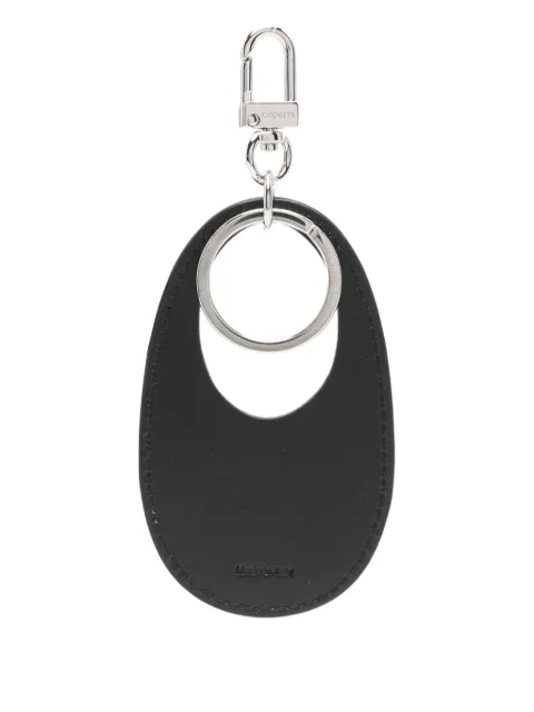 Coperni oval-shaped leather keyring Black COPSLG02F6043