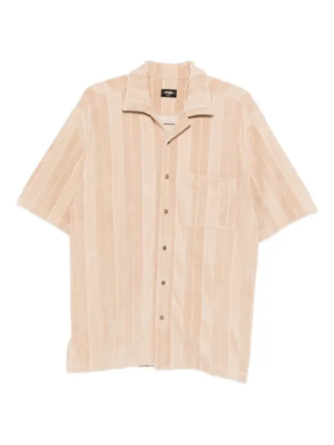 FENDI striped cotton shirt Neutrals FS1327AV0O