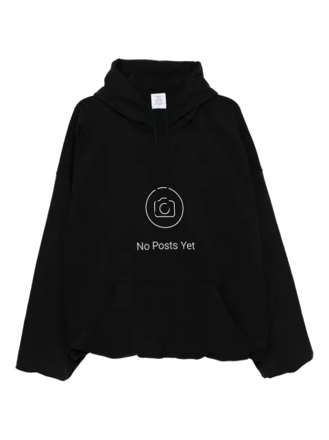VETEMENTS graphic-printed hoodie Black UA65HD848BL
