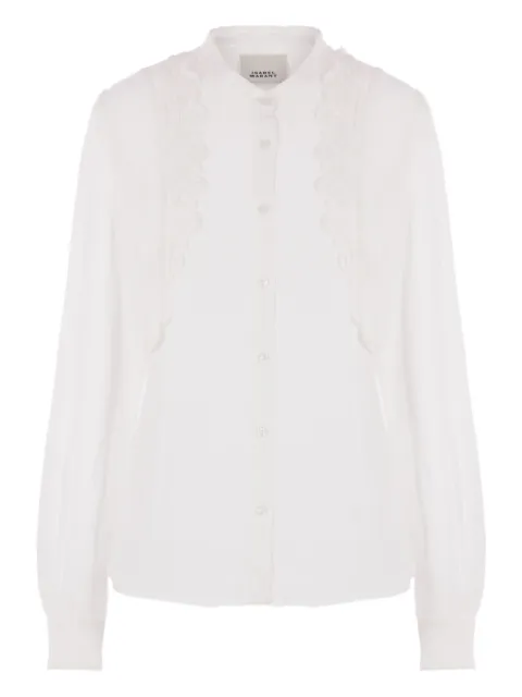 ISABEL MARANT silk embroidered shirt White HT0661FAC3J11I