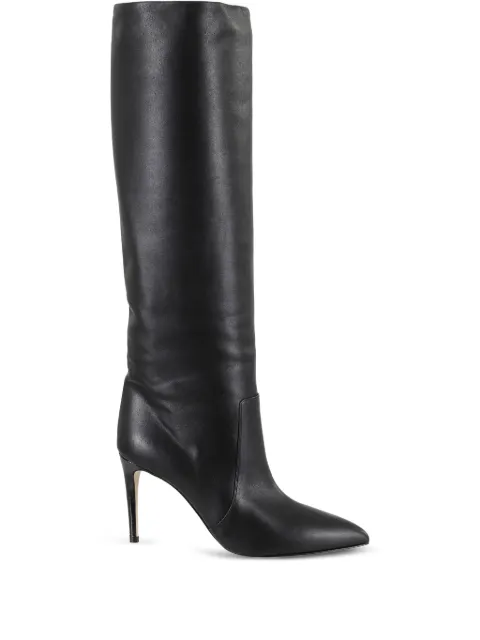 Paris Texas pointed-toe leather knee-high boots Black PX757XVT0CBLACK