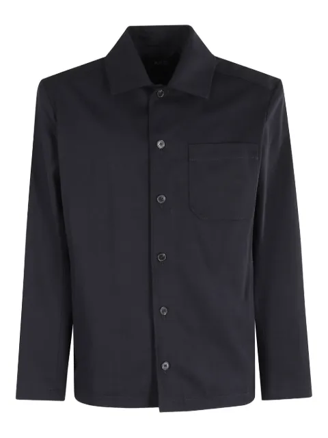 A.P.C. Cofco button-fastening pocket shirt jacket Blue COFCOH02991IAJ
