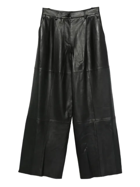 P.A.R.O.S.H. leather straight-leg trousers Black MACIOCK25WD210594S