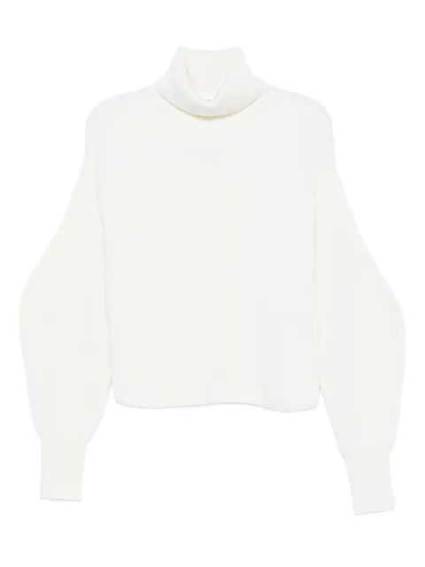 P.A.R.O.S.H. roll-neck ribbed sweater White LYRAD512138