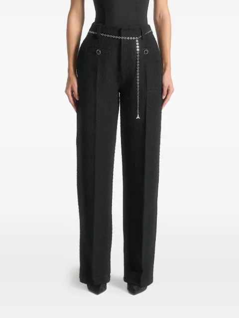 Manière De Voir Nathalie tweed trousers with belt Black WMN4107