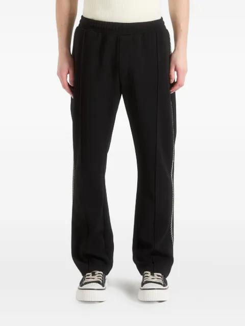 Manière De Voir Gael in black contrast-whipstitch relaxed track pants Black MAN3321