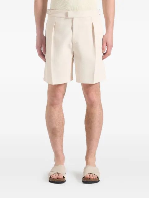 Manière De Voir Marin tailored pleated shorts Neutrals MAN3431