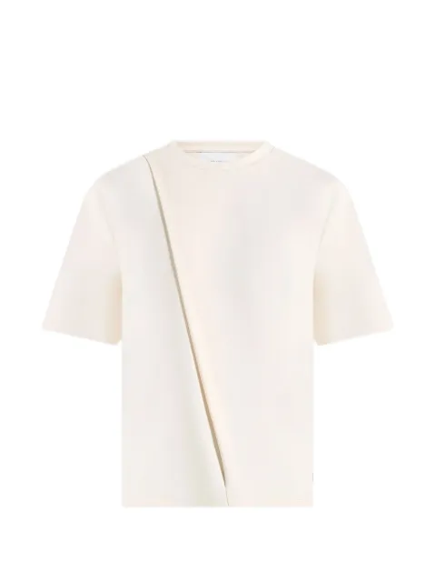 Manière De Voir Hugo relaxed fit cotton T-shirt with pleat White MAN3448