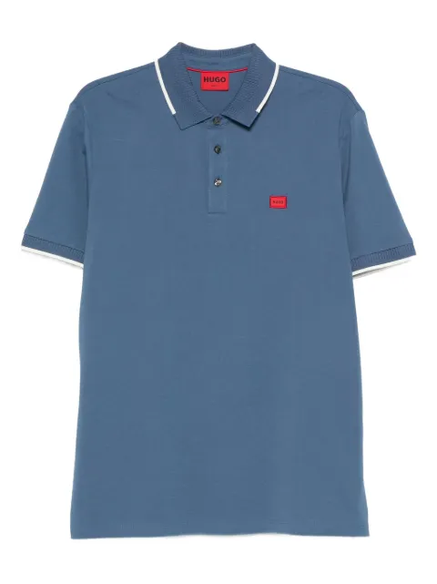 HUGO tipped-collar logo polo shirt Blue 50490775