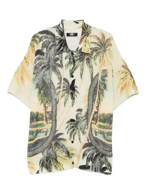 AMIRI palm tree-print shirt Green AMKNIR1029