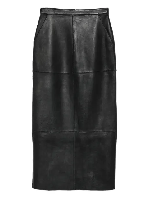 P.A.R.O.S.H. panelled leather skirt Black MACIOCK25WD621525S
