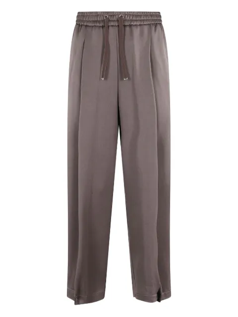 Herno pleated drawstring pants Brown PT00038DR12727097