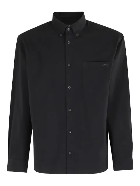 A.P.C. Cohan button-down pocket shirt Black COHAHH12599097