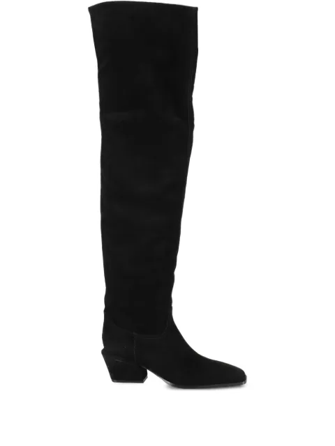 Paris Texas suede knee-high boots Black PX1703