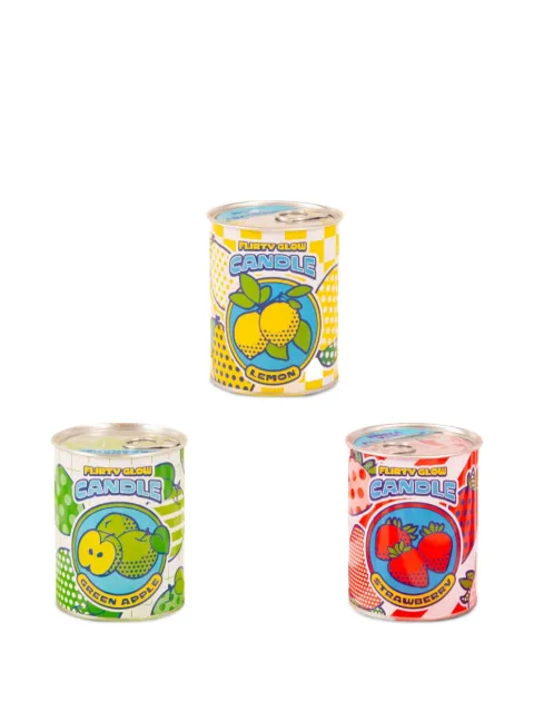 Seletti graphic-print candle set Green 1116456