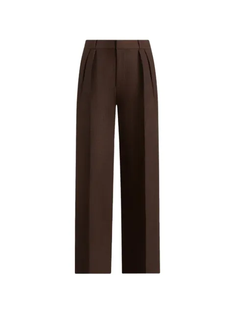 Manière De Voir Julie twin-pleat tailored trousers Brown WMN415311FABRIC