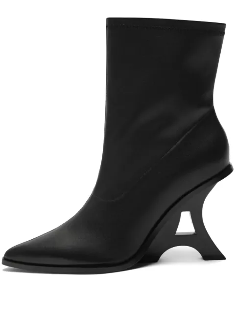 Manière De Voir L'Eiffell heeled leather boots Black WMNF010