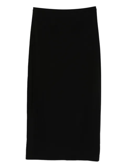 Norma Kamali rear-vent midi skirt Black KK225SPLQ70001