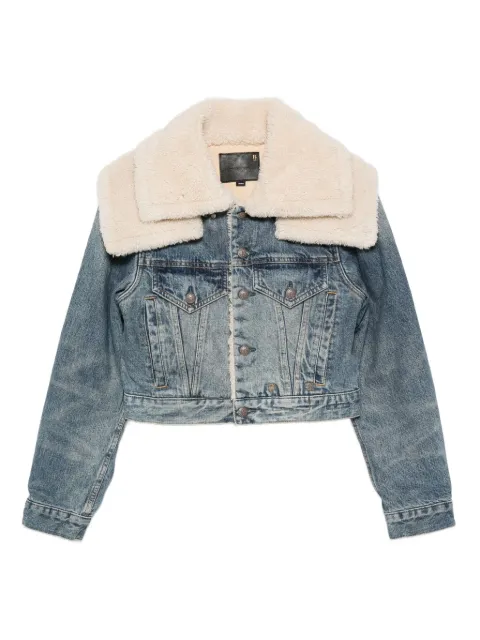 R13 sherpa-collar denim jacket Blue R13WD181