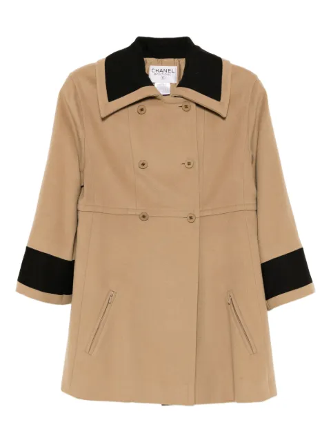 CHANEL Pre-Owned 1998 double-breasted coat Brown 175708