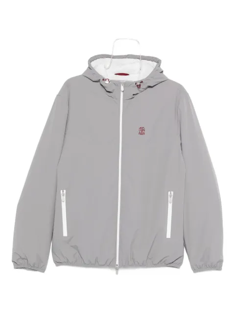 Brunello Cucinelli hooded zip-front jacket Grey MM49A7431GC1704
