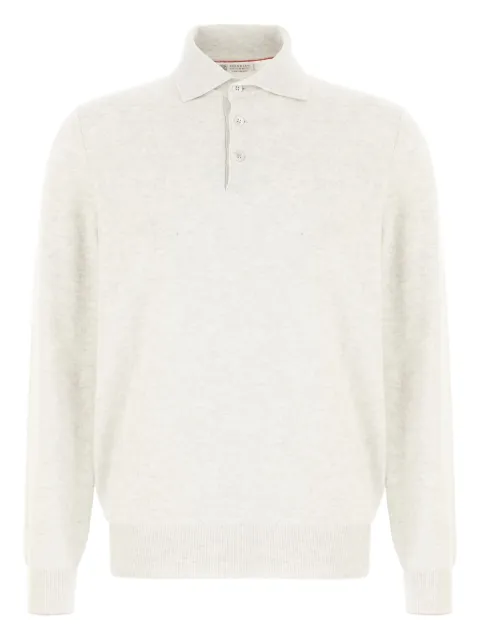 Brunello Cucinelli polo-neck cashmere sweater Grey M2200295CUH10